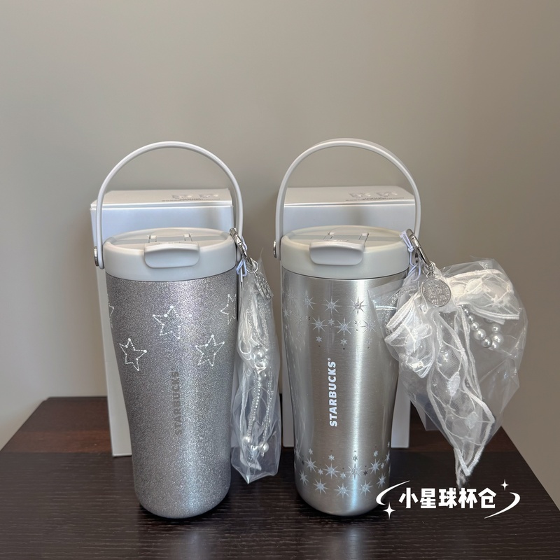 Starbucks Cup 2026 Purple Night Galaxy Series Large Capacity Portable Lace Silver Handle Stainless Steel Travel Cup Starbucks Cup 2026 Purple Night Galaxy Series Large Capacity Portable Lace Silver Handle Stainless Steel Travel Cup