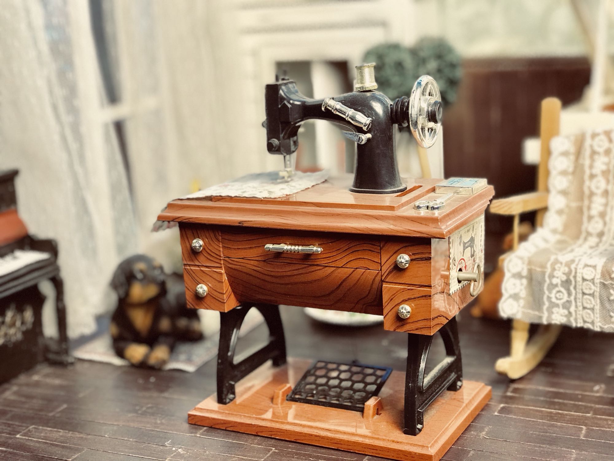 Bjd dd dd6 points yosd4 points small cloth blythe props sewing machine photography furniture