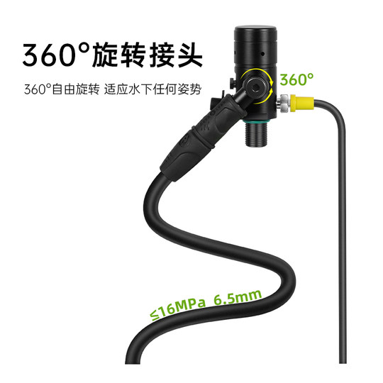 4L专业深潜水装备水下水肺呼吸器便携式氧气瓶罐咬嘴捕鱼神器全套