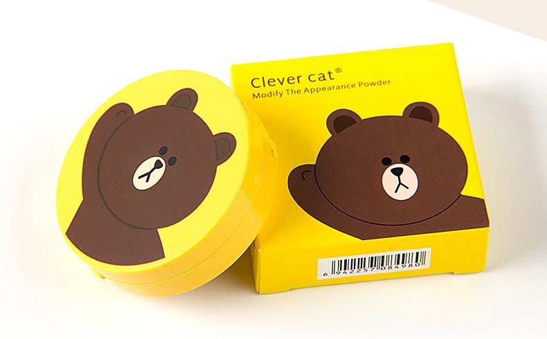 Clever Cat Little Rabbit Natural Skin Moisturising Makeup Double Layer Powder Moisturising Oil Control Kem che khuyết điểm phấn phủ bobbi brown