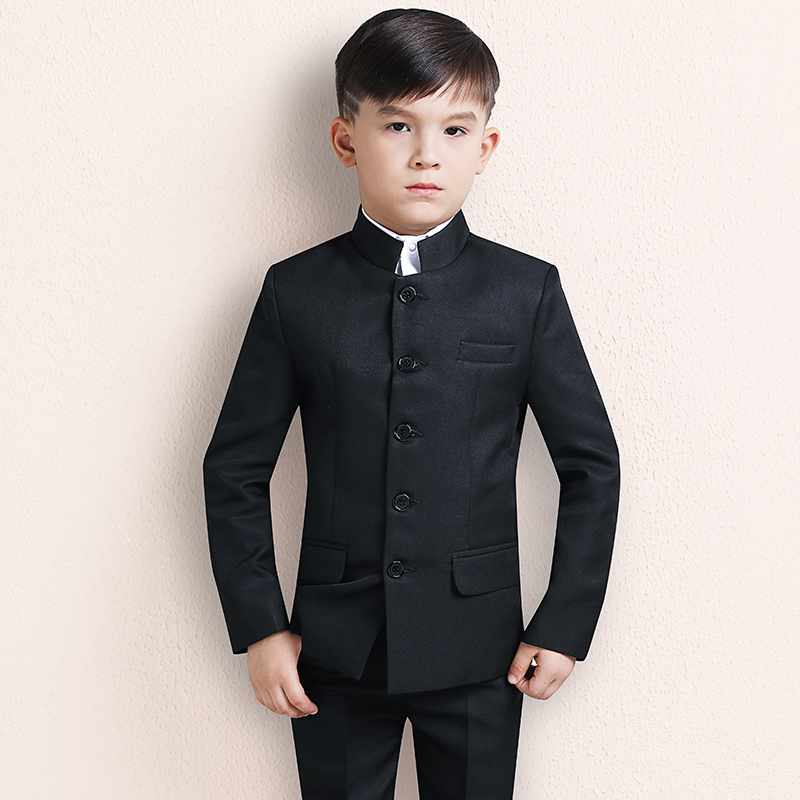 Boy's suit suit Zhongshan clothing name group Wind flower gown gown authentic dress rehearsal for children's suit 54 Youth Chun