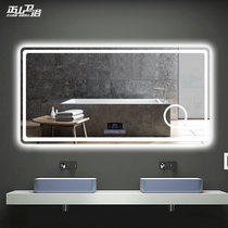 Zhengshan bathroom smart bathroom mirror defogging smart induction LED with light vanity mirror touch screen wall type