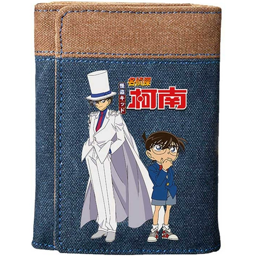 Детектив Кангнан Кошелек мужского студента Canvas Вертикальная мода 30 % скидка милые дети аниме -аниме Двухмерная сумка для карты
