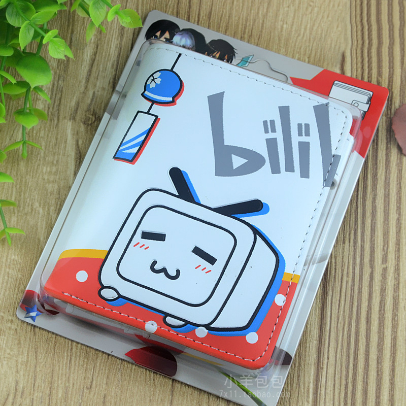 Cartoon anime wallet student cute small TV men and women short PU wallet new children children coin wallet