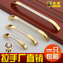 Eagle Shield modern minimalist zinc alloy drawer handle European American gold cabinet shoe cabinet wardrobe door handle