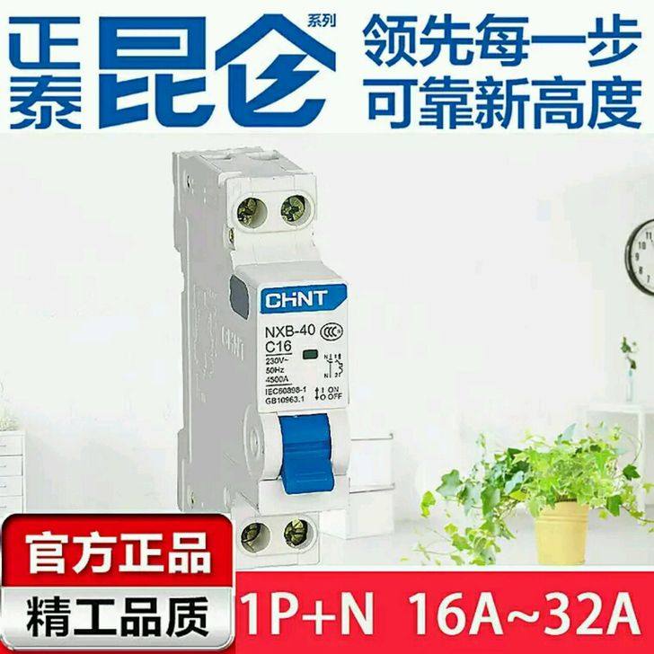 Zhengtai NXB-40 1P N double-in double-out DZ267 upgrade version household air switch small circuit breaker