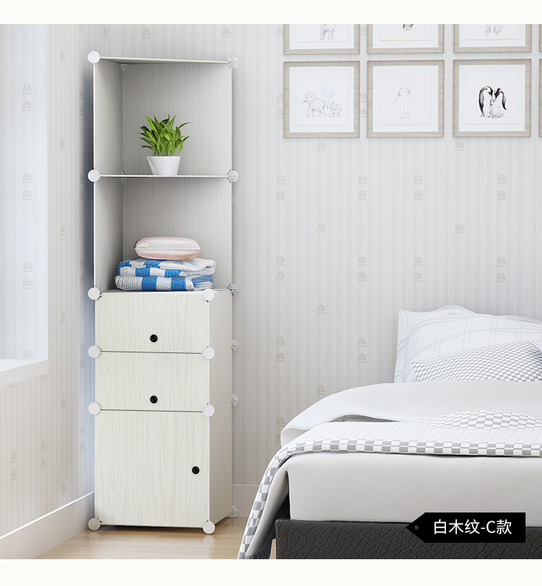 tủ tam giác góc tủ góc tủ kệ đa năng nhựa lưu trữ nhựa lưu trữ tủ phòng khách nhỏ góc tủ - Buồng tủ giày nhựa thông minh