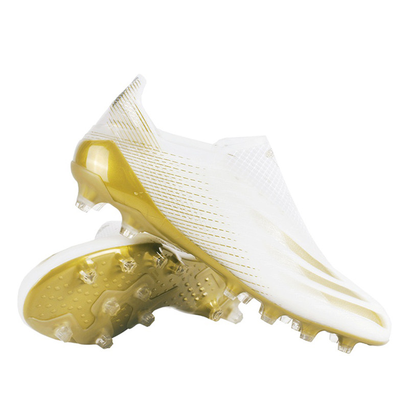 Adidas阿迪达斯X GHOSTED+ AG短钉人草无鞋带低帮足球鞋男FW9562