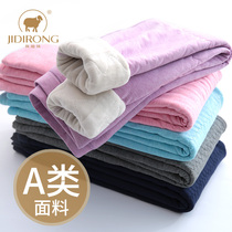 Childrens mulberry silk warm pants plus velvet thick boy cotton pants winter girls cotton pants baby leggings