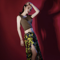 Ji Xiaobai original belly dance new cotton top wide leg pants suit thin trouser skirt silk summer 2020