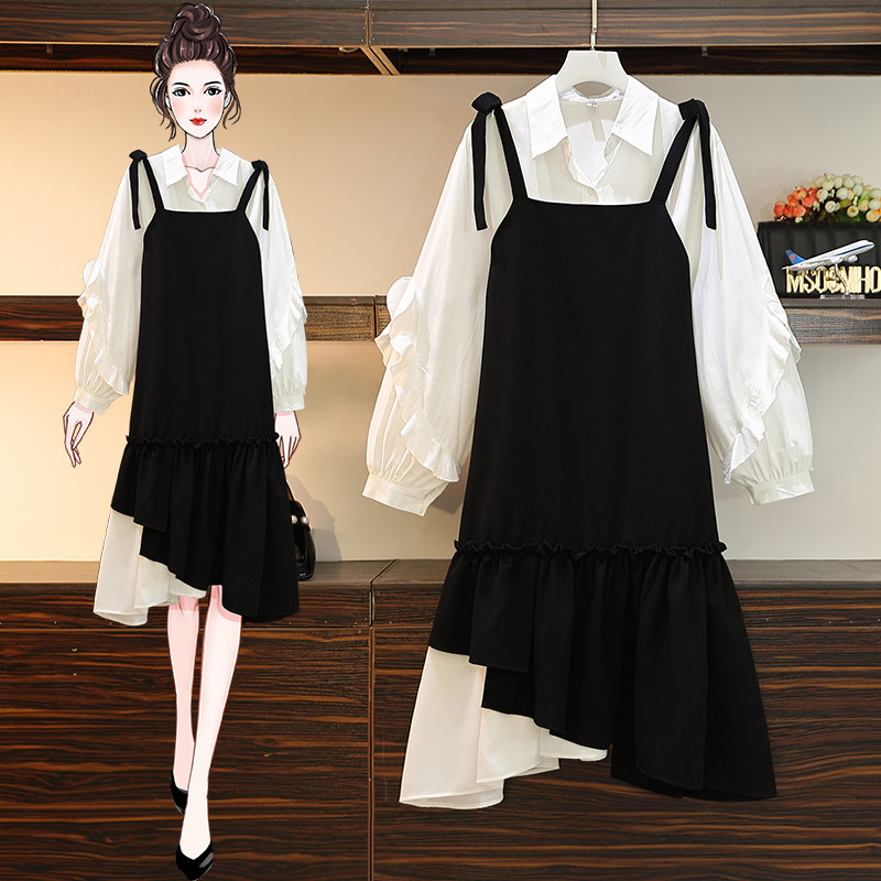 (Qiao Meixi) 2021 Spring Fashion Fashion Great Size Women's Clothing and Pregnant Women send pregnant women with two sets