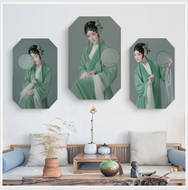 Ancient style Chinese style simple wedding photo frame wedding photo enlarged wall retro octagonal frame 24 inch photo customization