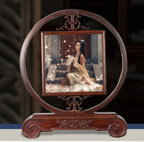 New Chinese style antique photo ornaments Chinese style 12-inch double-sided Photo screen setting frame gift frame
