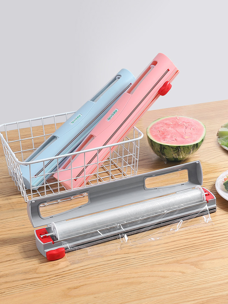 Home Commercial Kitchen Preservation Film Cutter Wall-mounted Plastic Preservation Paper Cutting Case Preservation Film Containing shelf