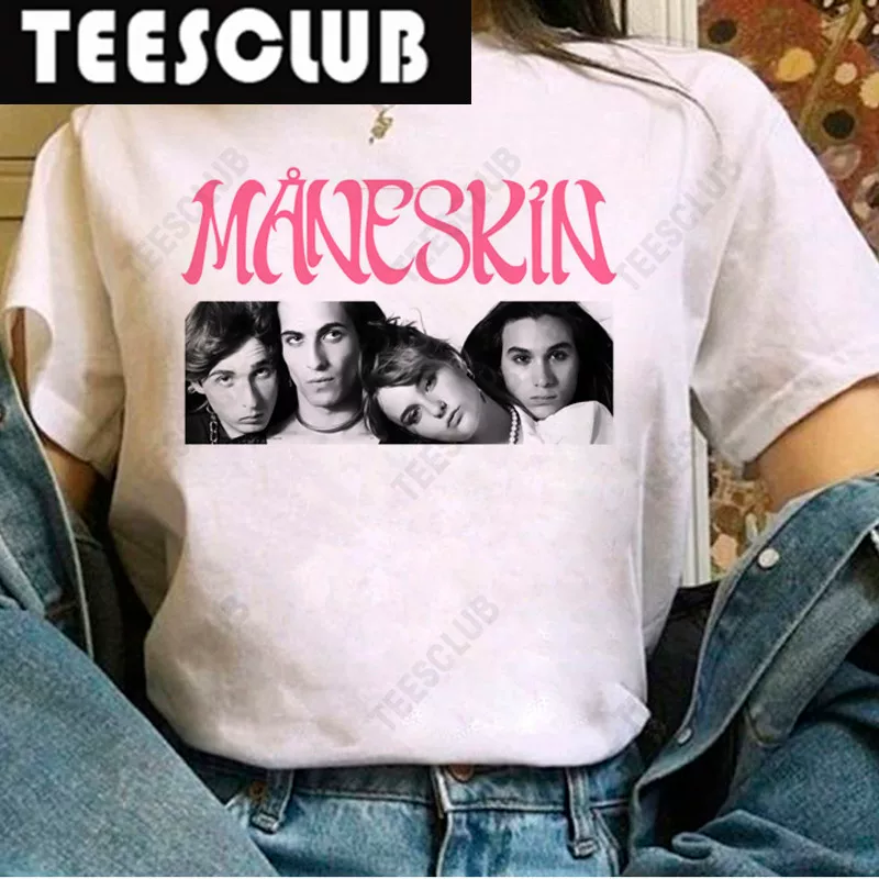 Манескин Хип Хоп футболка Maneskin с коротким рукавом
