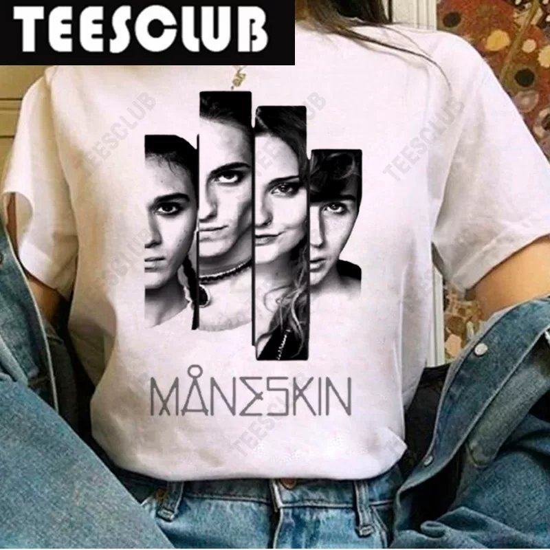 Манескин Хип Хоп футболка Maneskin с коротким рукавом