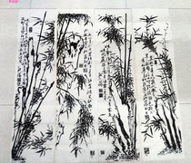 Tablet Tulip Tuo-piece Zheng Panqiao Bamboo Four Screen Yangzhou Eight Strange Classic Calligraphy and Calligraphy Living Room Decoration