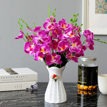 Living room dining table decoration double flower basket refrigerator fake flower simulation flower set Home interior decoration flower silk flower