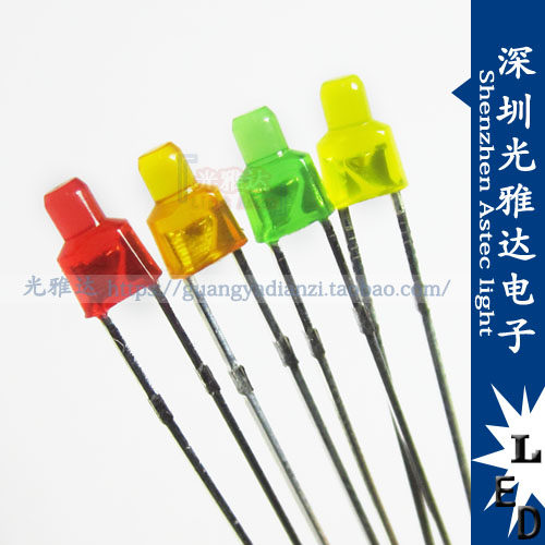 2MM red light F2 green yellow orange blue white flat head with water chestnut 164LED luminous tube indicator light