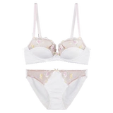 Тонкое кружевное сексуальное нижнее белье, дышащий комплект, бюстгальтер пуш-ап, бюстгалтер, с вышивкой