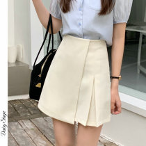 Day Department 2022 Summer irregular A character half-body dress with high waist 100 Hitch slim fit slim fit 100 plexe 100 pleated hip