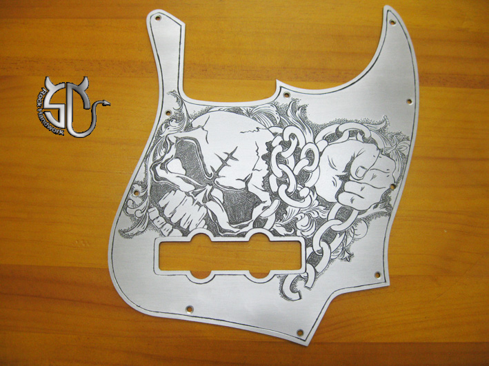 Suitable for the fender jazz bass Funda jazz bass guard by hand engraving lettering lettering-Taobao