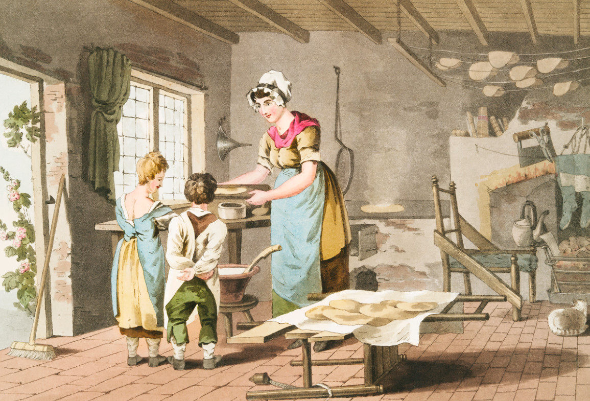 C838 (UK) 19-century English Country (Yorkshire) clothing and life scenario prints Tuku-Taobao