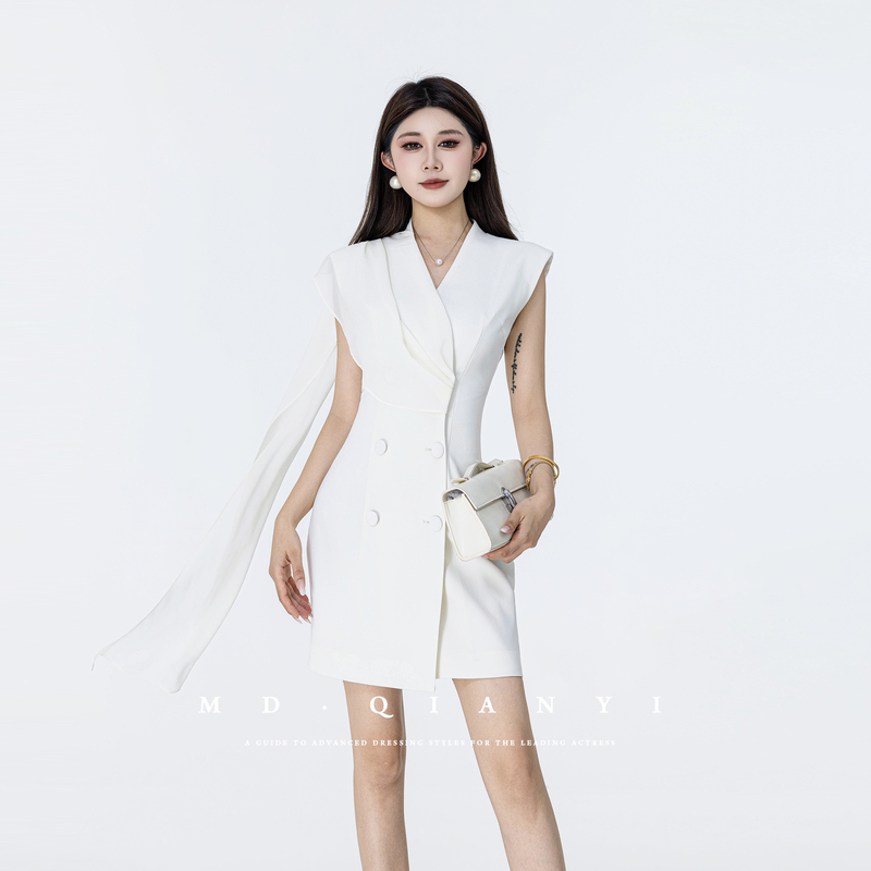 Md Billion【Siyu Liuguang】2026 Summer New Fashion Versatile Elegant Vest Dress