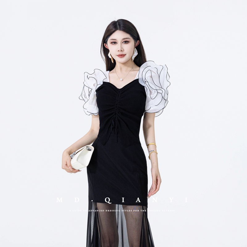 Md Billion【Bubble Fantasy】2026 Summer Design Bubble Sleeve Slimming Short Sleeve Top