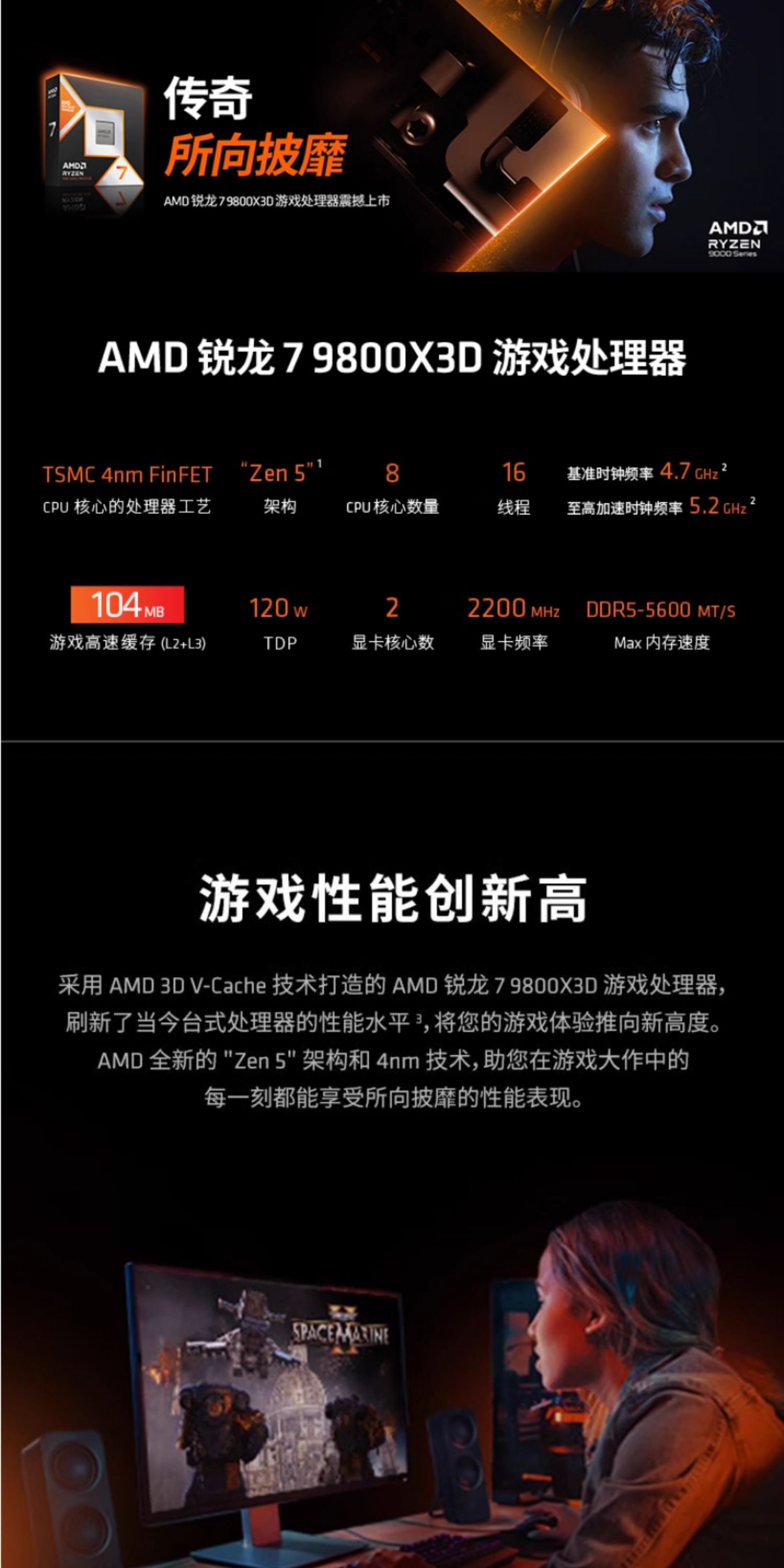 【初音未来联名】ASUS/华硕A23光影AMD 锐龙9800X3D/TX5070白/32G/1TB主机DIY组装机插图1