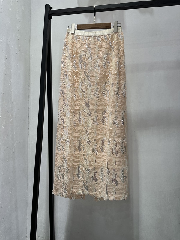 Spring and Summer Sequined Hip-Hugging Long Skirt