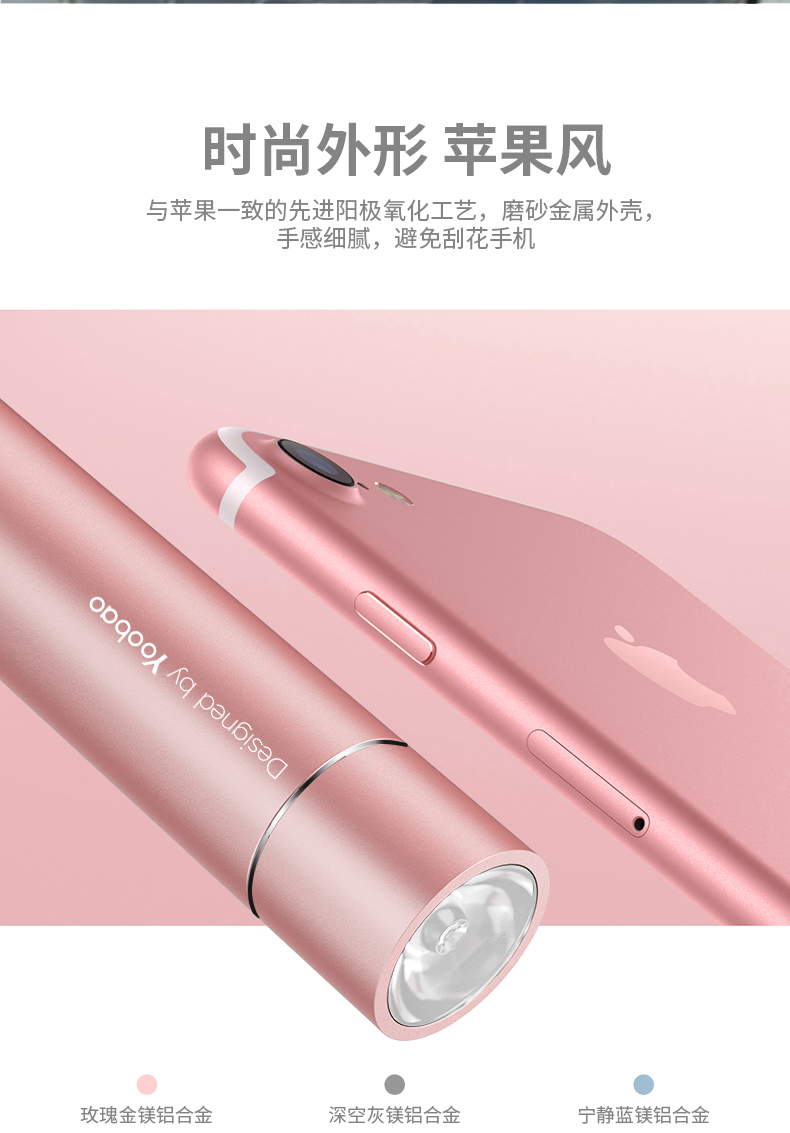 Yu Bo sạc kho báu nhỏ cầm tay nhỏ gọn cầm tay nhanh phí siêu nhỏ dễ thương son đèn pin điện thoại di động chính hãng - Ngân hàng điện thoại di động pin dự phòng sạc nhanh