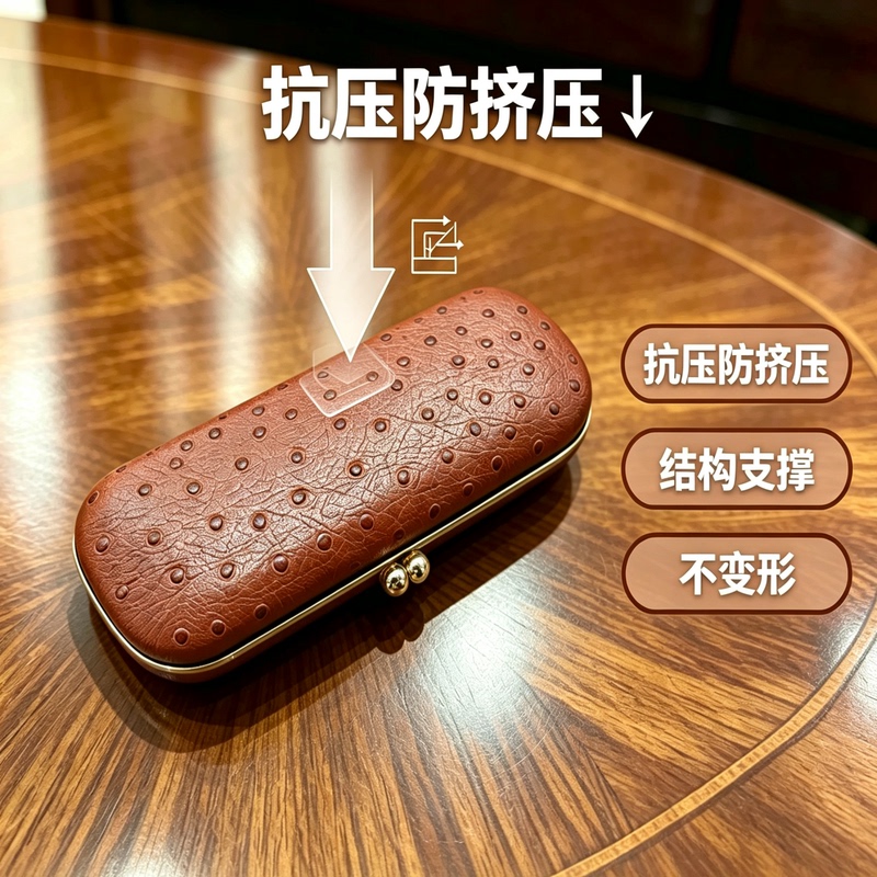 Vegetable-Tanned Genuine Leather Anti-Pressure Glasses Case Portable Anti-Pressure Storage Box for Myopia Sunglasses and Reading Glasses Student Ostrich Leather Case Vegetable-Tanned Genuine Leather Anti-Pressure Glasses Case Portable Anti-Pressure Storage Box for Myopia Sunglasses and Reading Glasses Student Ostrich Leather Case