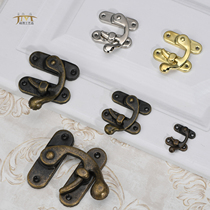 Antique box buckle lock hook horn lock wooden box wine box buckle gift box box buckle lock hook horn lock right hook