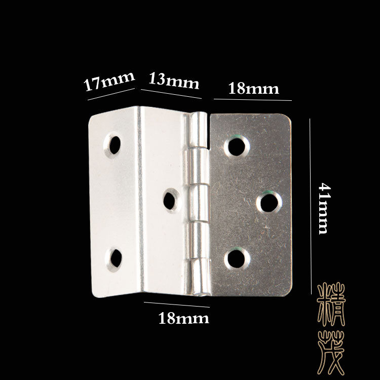 41mm edge length middle three folding page silver hinge 6 hole three - fold straight angle clamp 16mm plate