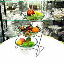 Breakfast buffet table salad fruit display tray shelf hotel buffet trapezoid restaurant exhibition stand