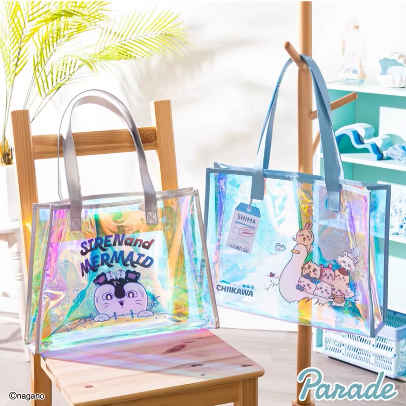 In-Stock Genuine Chiikawa Ikaawa Mermaid Island's Secret Movie Beach Bag Siren Usachi Merchandise