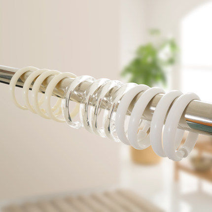 Large round ring plastic ring Shower curtain ring Curtain ring hook Curtain hook hook Solid mute O-ring