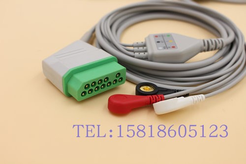 兼容 光电12针一体三导联线 2301 2351 光电 心电导联线 BR-903线