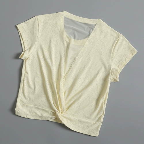 Летняя сексуальная спортивная быстросохнущая футболка для спортзала для йоги, свободный крой, красивая спина, для бега, короткий рукав, популярно в интернете