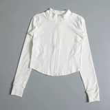 Спортивная эластичная куртка, быстросохнущий дышащий лонгслив для спортзала, одежда для йоги с молнией, комплект, в обтяжку, по фигуре, для бега