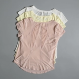 Спортивная летняя тонкая быстросохнущая футболка для йоги для спортзала, короткий рукав, оверсайз, для бега