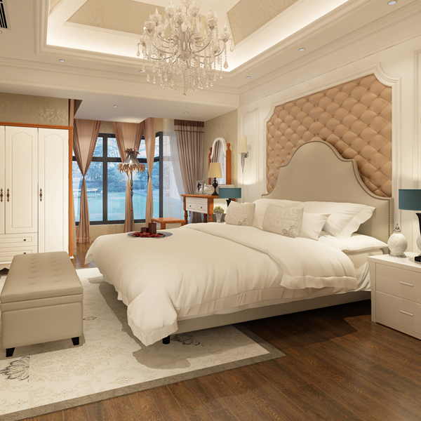 Đơn giản thời trang giường vải giường gói mềm lớn giường đôi 1,2 Châu Âu phòng mô hình phần mềm giường đôi cho trẻ em - Giường giường bọc da