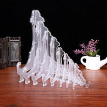 New ceramic plate holder Puer tea cake display stand clock crafts photo frame certificate decoration plastic base