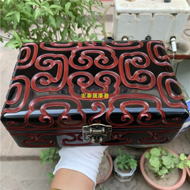 Mid - Autumn Festival Gift Paint Machine Process Decoration Chinese Classical Antiquity Painting Honey Wax Painting Jewelry Collection Box