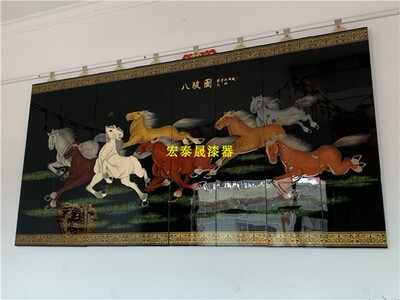 Пингьяо Push Lacquer Craftsmanship Screen Shanging Ecrem