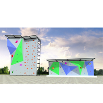 Indoor and outdoor climbing wall construction mobile rock wall commercial activity Family Rock Wall