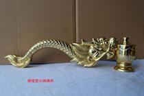 Woodcarving gold faucet hand stove lotus hand stove lotus hand stove water and land flame mouth mouth Zhai Tianritual confession equipment incense burner Buddha and Taoism