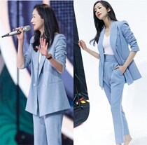 Stars Han Xue Tongan 2022 Spring and Autumn new Han version Conspicuy Suit Women Suit Foreign Air Casual West Suit Two Sets