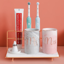 Toilet bathroom toilet storage rack box light luxury desktop combing cosmetics washing hands face washing table rack